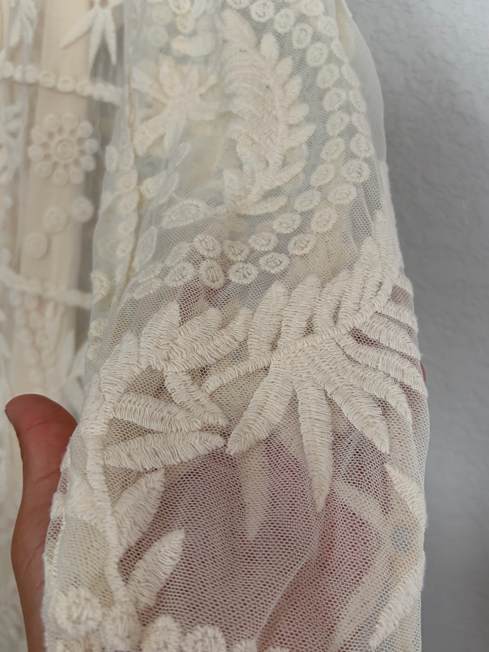 Express Ivory Embroidered Mini Dress - Picture 4 of 8